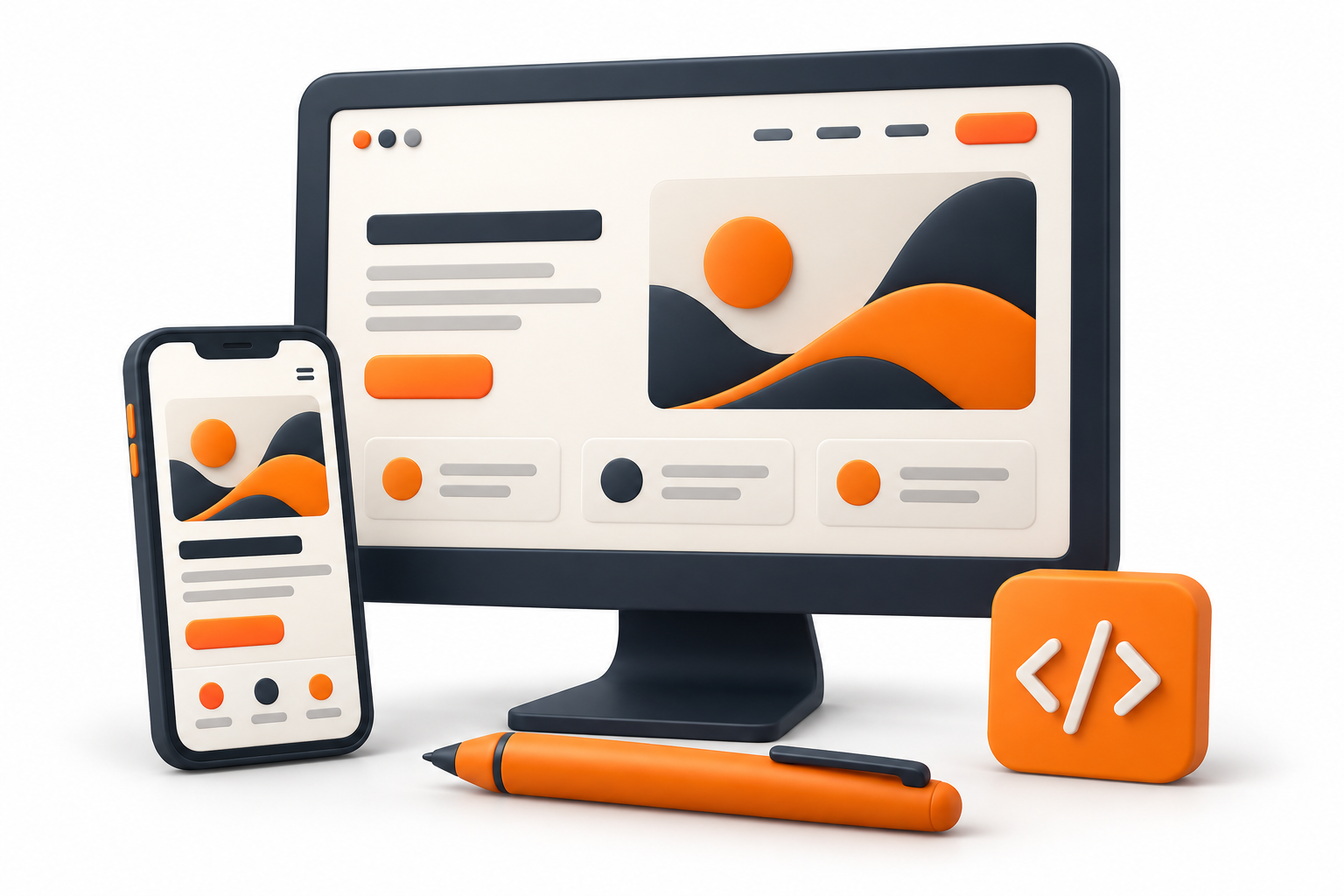 Responsive online store development on desktop and mobile